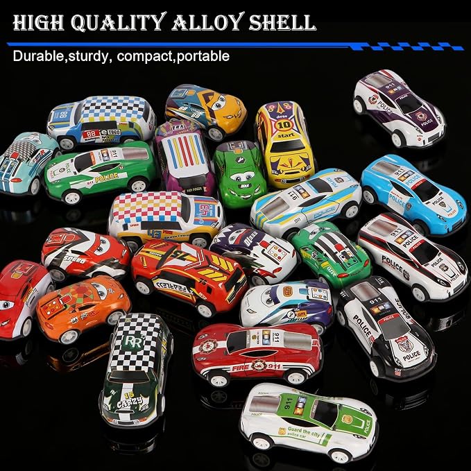 30 Pack Pull Back Cars for Kids, Mini Cars Toy Bulk Party Favor Race Cars Toys, Bulk Small Pull Back Car Toys for Treasure Box, Goodie Bag Stuffers, Pinata Fillers for Boys Girls Toddlers