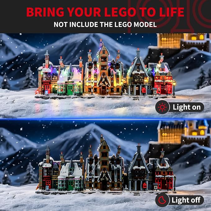 BRIKSMAX 2.0 Light Kit Compatible with Lego Harry Potter Hogsmeade Village Collectors' Edition 76457 Building Sets- LED Lighting Kits (Accessories Only), Cable-Hiding Tech for Display, Gifts
