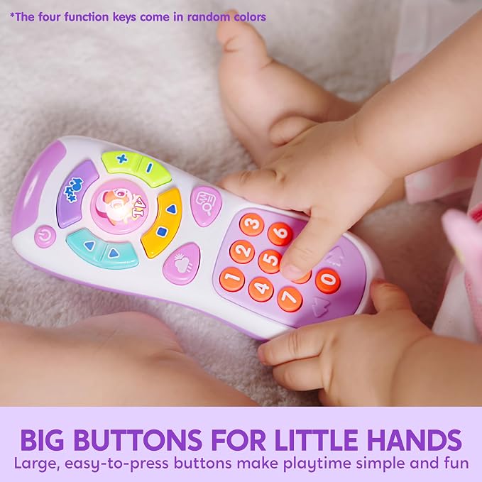 JOYIN Baby Learning Phone and Remote Toy for Toddler, Fun Smartphone Toys with Music for Infants, Boys or Girls, Holiday Stocking Stuffers, Kids Birthday Gift
