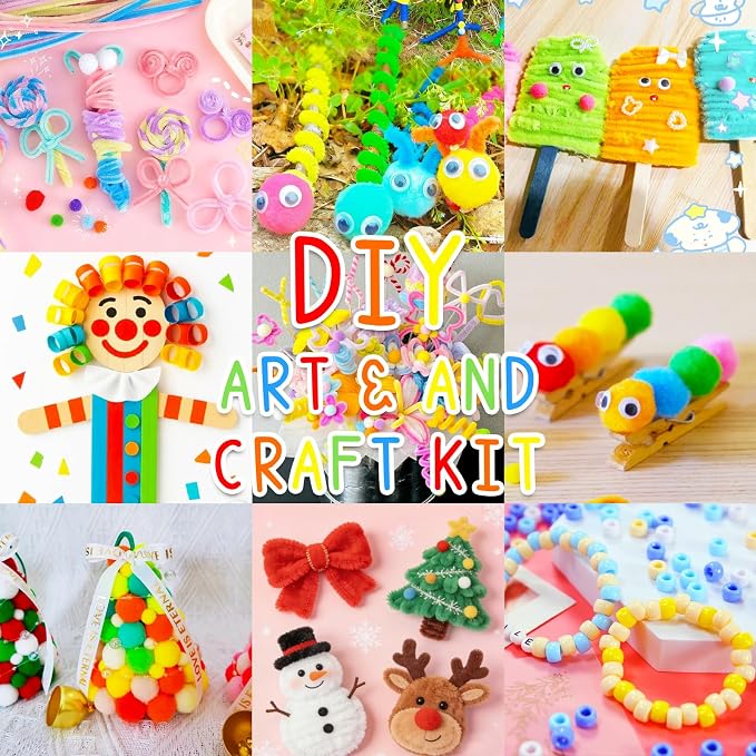 Itopstar Arts and Crafts Kit for Kids, Science Kits for Kids Age 5-7, Craft Kits and Art Supplies, Gifts for 5 7 9 Year Old Girls, Crafts for Kids Ages 4-8 8-12