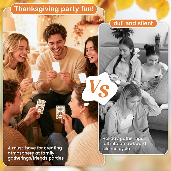 50PCS Thanksgiving Scratch Off Game Cards, Thanksgiving Games for Family Party Group Activities, Fall Festival Raffle Card Thanksgiving Activity for Groups Adults-A03