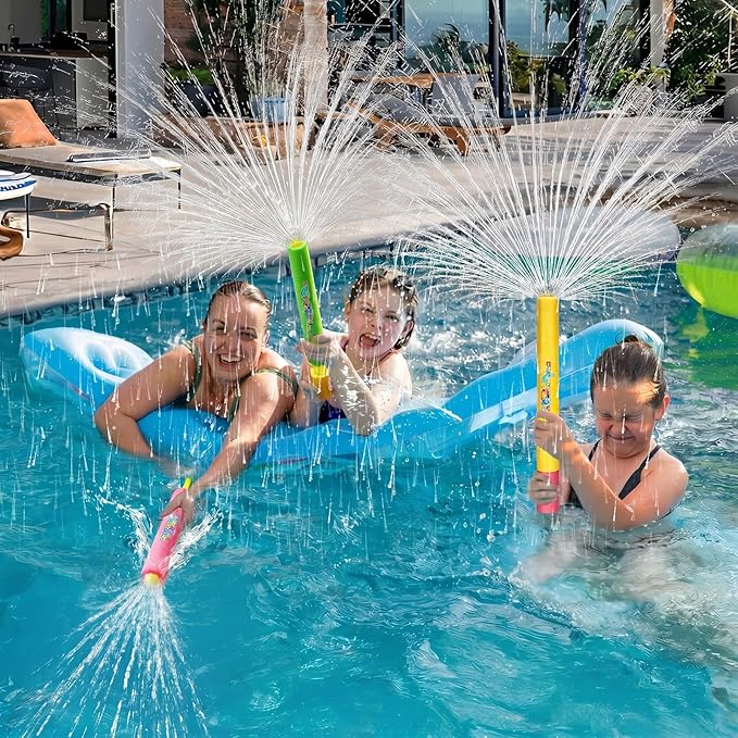 8Packs Creativity Foam Fireworks Water Gun, Sprays Water Like Fireworks, Squirt Guns for Kids, Bulk Samll Water Blaster Summer Pool, Backyard, Beach, Birthday School Party Outdoor Game Toys