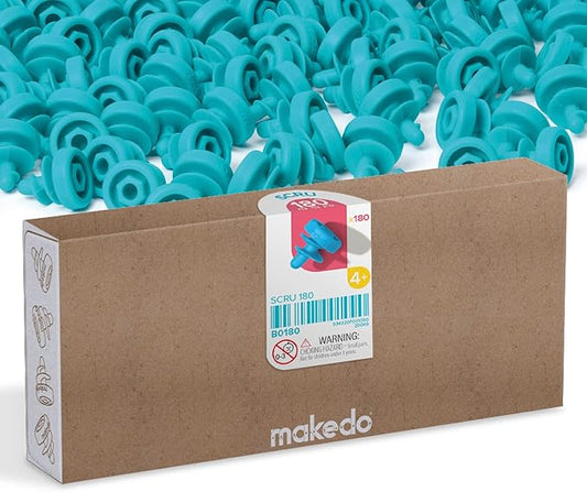 Makedo Scru 180 | Top-Up Your Tool Kit and Connect Up to 3 Layers of Cardboard | At Home Play and Classroom Learning | STEM and STEAM Educational Toys | Reusable Tools for Boys and Girls Age 4+