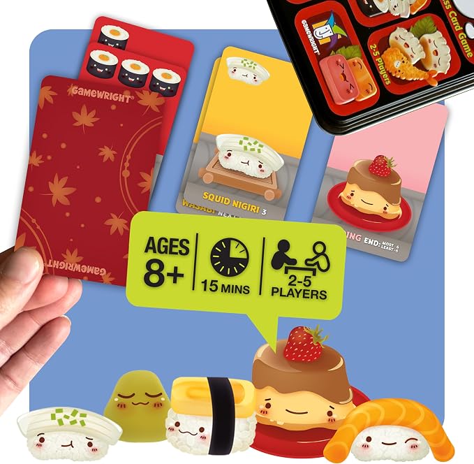 Gamewright Sushi Go, the Pick and Pass Card Game, Multi-colored