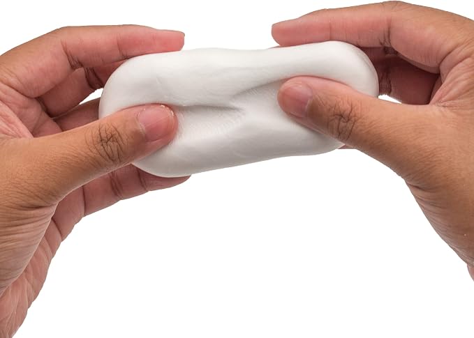 Air Dough - White, Air Dry, Ultra Light, Non-Toxic Modeling Clay in a Resealable Bag Including Tutorial Videos (Educational, Create & Decorate DIY, Kids Gifts, Arts & Crafts for Boys & Girls)