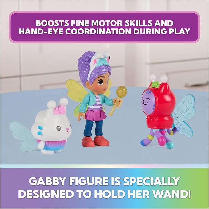 DreamWorks Gabby's Dollhouse Fairylandia Fairy-riffic Friends Pack with 6 Figures and Surprise Accessory, Pretend Play Toys and Doll House Characters for Kids, Ages 3+