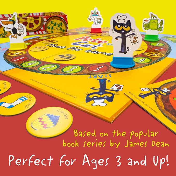 University Games Pete the Cat Pizza Pie Game Green, Ages 3 years and Up