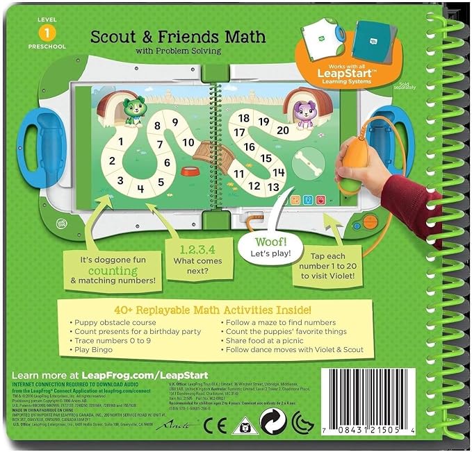 LeapFrog LeapStart Preschool Activity Book: Scout & Friends Math and Problem Solving
