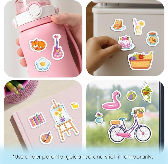 Imagimake Reusable Sticker Fun – My Dream House Playset | 200+ Jelly Stickers | Creative Games for Girls | Pretend Play Kids Activities | Toddler Toys 3-5 | 3,4,5,6,7 Year Old Girl Birthday Gifts