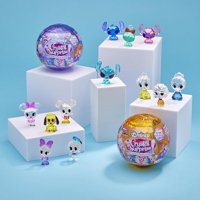 Cra-Z-Art Disney Crystal Surprise Series 1, Mini Collectible Crystal Figures with Activity Compound, Collectible Blind Bag Inspired Figures, Kids Toys for Ages 3 and Up (Pack of 2)