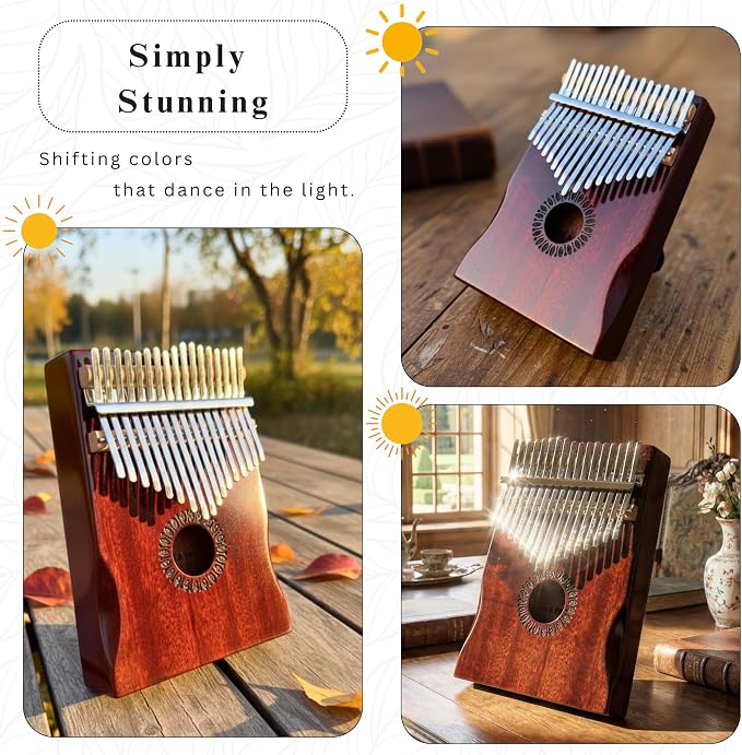 Newlam Kalimba Thumb Piano 17 Keys, Musical Gift for Kids and Adults