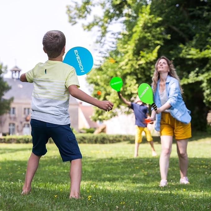 Toss and Catch Ball Set & Paddle Ball, Beach Pool Toys Outdoor Games for Kids Toys, Outside Family Lawn Yard Games, for Boys Girls 3 4 5 6 7 8 9 10 11 12 Years Old