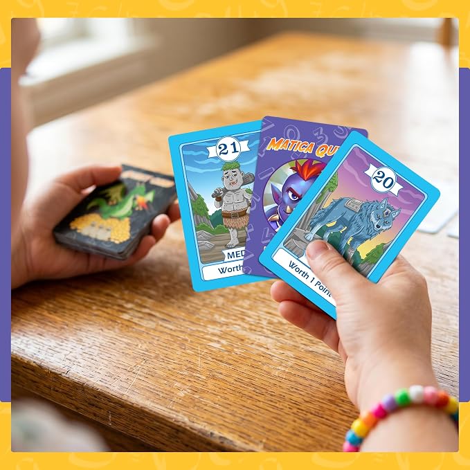 Matica Quest: The Fantasy Math Card Game for Kids Ages 7+, Educational Strategy Game on Place Value & Probability, Fun Family or Classroom Play, 2–6 Players