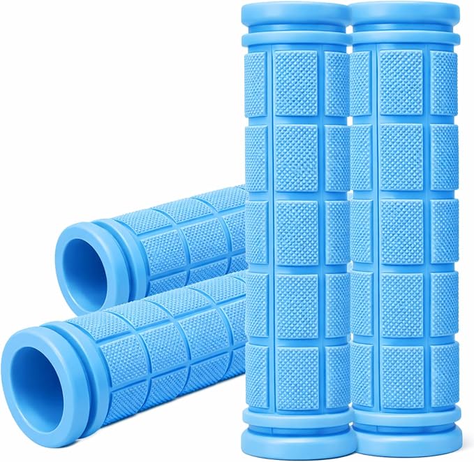 CHUNZEXI 4 PCS Bike Handlebar Grips, Rubber Bicycle Bar Grips Replacement, Non-Slip Handle Grips for Kids Bikes, Scooters, BMX, Mountain & Cruiser Bikes