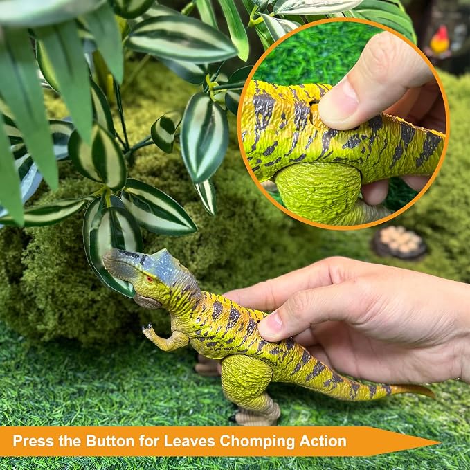 EKU Dinosaur Toys Wing Flapping Pterodactyl Toy Quetzalcoatlus, Chomp Action T Rex Tyrannosaurus, Head Moves Attack Triceratops Realistic Dino Action Figures for Kids 3-12 Jurassic World Toys