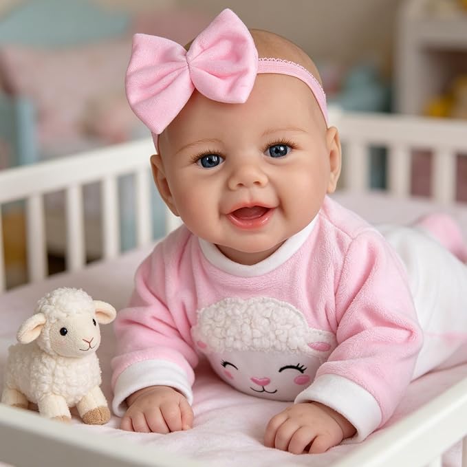 Milidool Baby Doll Girl - 17-Inch Soft Body Realistic Baby Doll Real Life Baby Dolls for 3+ Years Girl Birthday Gifts, Pretend Play, Christmas & Collection