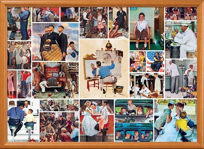 MasterPieces SEP Collages 1000 Puzzles Collection - Rockwell Collage 1000 Piece Jigsaw Puzzle
