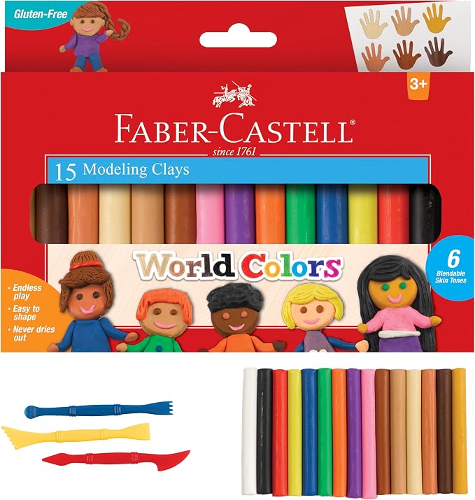 Faber-Castell World Colors Modeling Clay - Modeling Clay for Kids - Sensory Play