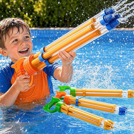 4 Pack Water Guns for Kids Adults, Summer Outdoor Water Toys Swimming Pool Game, Beach Water Game Fighting Play Pool Toys for Boys Girls Kids Ages 4-8, 8-12