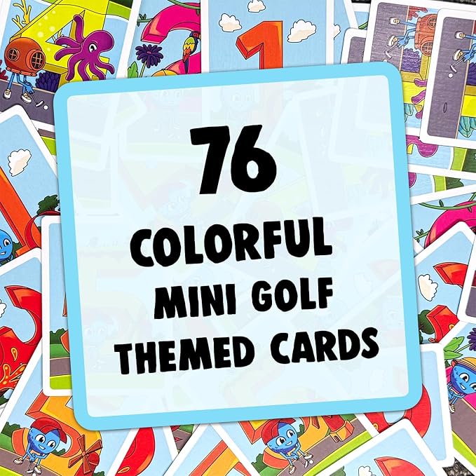 Play Nine Kids: Mini Golf Card Game – Learn and Match Numbers, Fun Math & Strategy Skills for Kids - Family Board Game – Easy to Learn, Educational Number Matching – 2-4 Players, Ages 3+