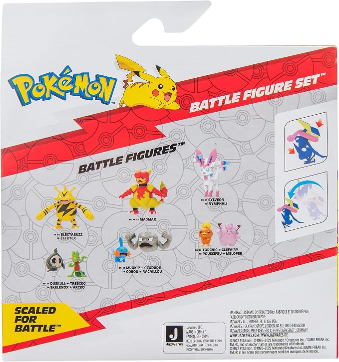 Pokémon Battle Figure 2 Pack - Features 4.5-Inch Greninja and 2-Inch Torchic Battle Figures with Accessory - Amazon Exclusive