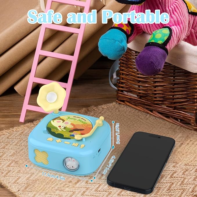 Story Toys for Music Montessori Musical Toys HOMESTEC Player for Toddlers Age 2-3,Record Player for Kids Educational Learning Sensory Toddler Toy,Kids Phonograph Music Gifts Girl Boy Toy (60pcs Cards)