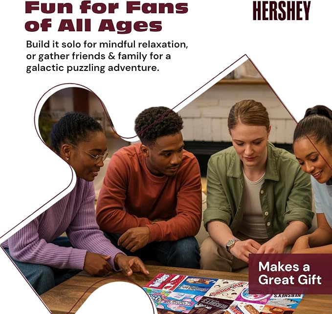 Buffalo Games Hershey Candy Grid 1000 Piece Jigsaw Puzzle for Adults – Classic Chocolate Candy Puzzle with Large Reference Poster