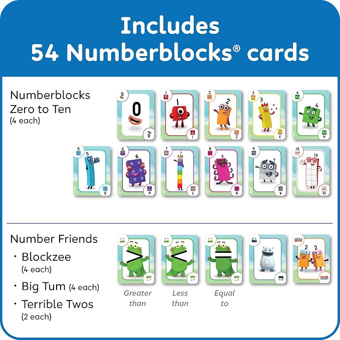 hand2mind Numberblocks Playing Cards, Travel Card Games for Kids, Counting Toys, Kindergarten Math Manipulatives, Preschool Learning Activities, Indoor Recess Games for Classroom, Kids Birthday Gift