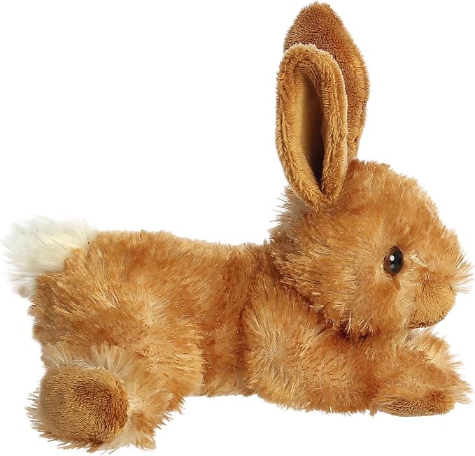 Aurora® Adorable Mini Flopsie™ Bitty Bunny™ Stuffed Animal - Playful Ease - Timeless Companions - Brown 8 Inches (Pack of 2)