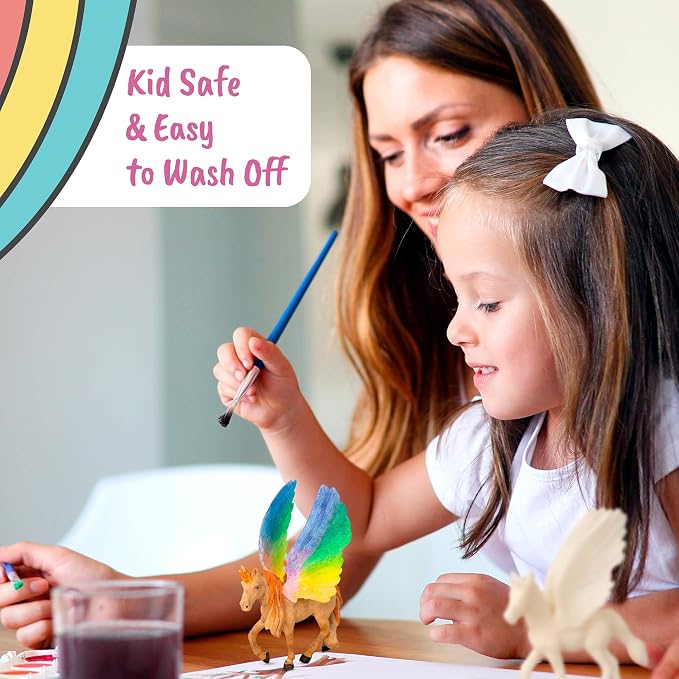 Deluxe Unicorn Painting Kit for Girls - STEM Certified Unicorn Craft for Girls Ages 4-6 & up- Paint Your Own Arts and Crafts Includes 2 DIY Headbands & 8 Kids Painting Crafts for Fun Screen-Free Play