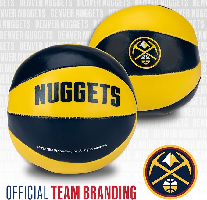 Franklin Sports NBA Toy Basketballs - 2 Pack of Kids Soft Mini Basketballs for Over The Door + Indoor Hoops - NBA Fan Shop