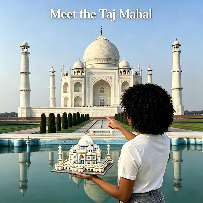 KLMEi Micro Mini Blocks Architecture Taj Mahal Building Set Landmarks Collection Model Kits Idea Presents for Adults Age of 14+ 3950 Pieces
