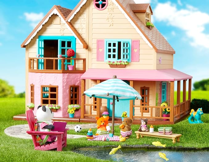 Li'l Woodzeez – Miniature Furniture Set – Living Room & Nursery Set – Dollhouse Accessories – Durable & Colorful – Encourages Imaginative Play & Storytelling – Gift for Kids