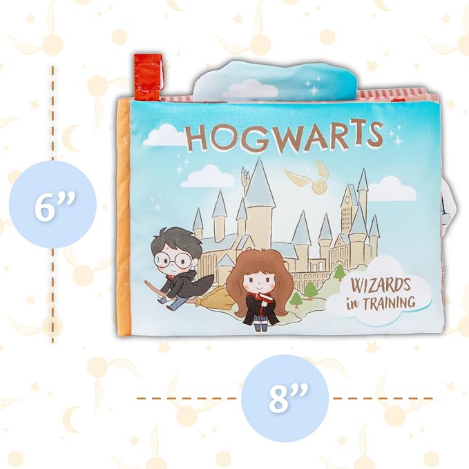Kids Preferred Harry Potter Activity Deluxe Soft Book with Crinkle, Squeak, Peek-a-Boo Flap, and Tactile Features – 8 Inches