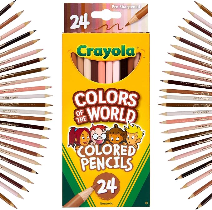 Crayola Colors of the World Bulk Colored Pencil Set - 6 Packs (24ct), Teacher Classroom Must Haves, Skin Tone Colored Pencils for Kids