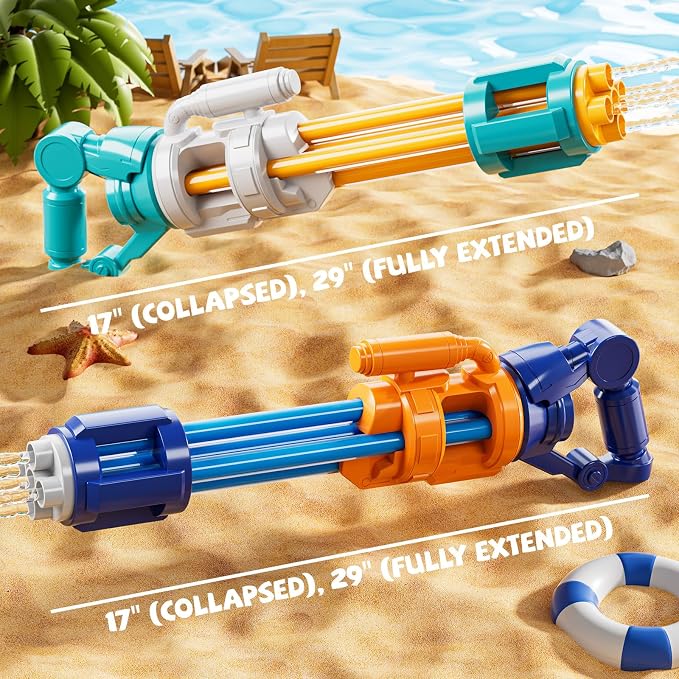 2 Pack Water Guns for Kids Adults, Summer Outdoor Water Toys Swimming Pool Game, Beach Water Game Fighting Play Pool Toys for Boys Girls Kids Ages 4-8, 8-12