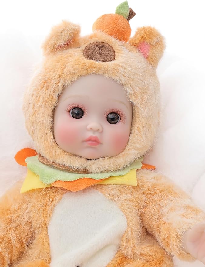 Baby Dolls, 15 Inch Realistic Soft Body Baby Doll Real Life Baby Dolls with Accessories, for 3+ Year Old Girls, Pretend Play, Collection, Gift-Ready (15", Orange)