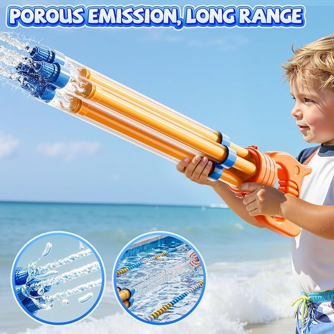 4 Pack Water Guns for Kids Adults, Summer Outdoor Water Toys Swimming Pool Game, Beach Water Game Fighting Play Pool Toys for Boys Girls Kids Ages 4-8, 8-12