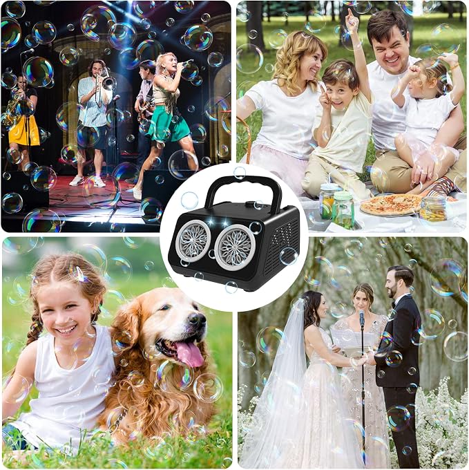 Bubble Machine,PANACARE Portable Automatic Bubble Blower.20000+ Bubbles per mins.Bubble Maker for Parties.Best Gifts for Kids and Toys for Pets.