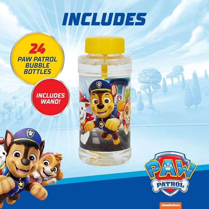 Paw Patrol 4-Ounce Bubbles Party Toy with Wand (Pack of 24)