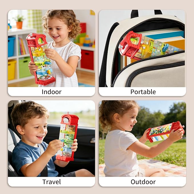 Montessori Toys for 2 Year Old - Farm Egg Maze Adventure Game Toy with 5 Fine Motor Activities, Cause & Effect Travel Toy.
