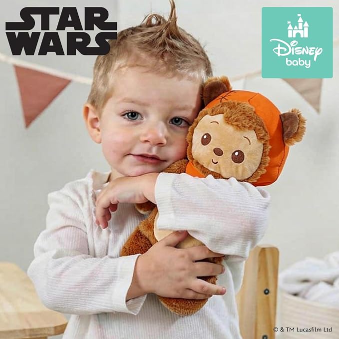 Kids Preferred Star Wars Ewok Plush Cuddle Pal 11 Inch - Baby's First Stuffed Animal Blankie