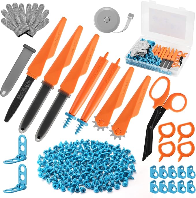 SainSmart Jr. 228 PCS Cardboard Construction Kit, Cardboard Tools for Kids STEM Projects, Classroom & Family DIY Activities | Reusable Cutting Tools with Safe Cutter, Tool Box & Tape Measure