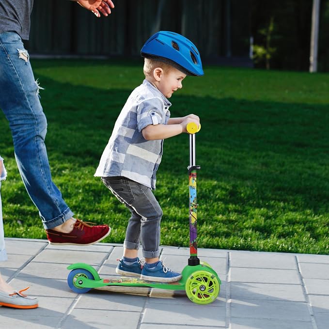 Kick Scooter for Kids, 3 Wheel Self Balancing, Light Up LED Wheels