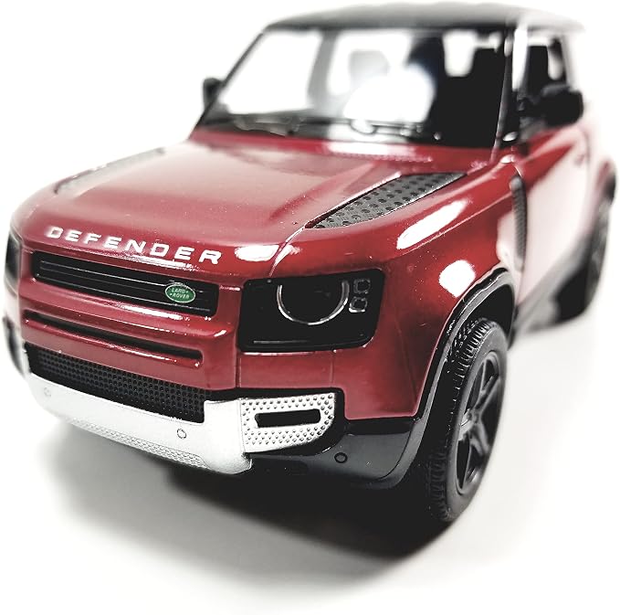 KiNSMART - Land Rover Defender 90 1:36 Scale 5" Die Cast Metal Model Toy SUV (Candy Apple Red)