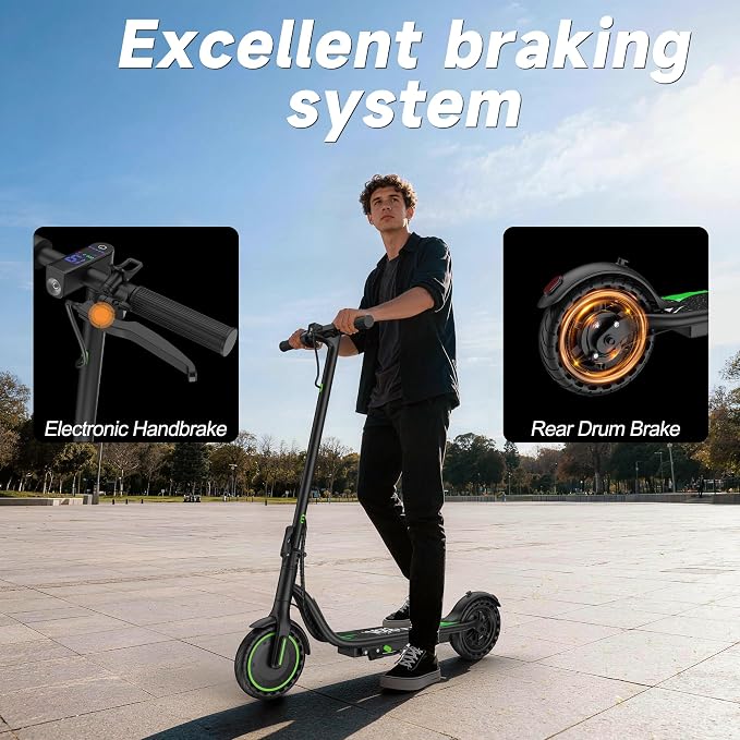 VOLPAM Electric Scooter, 350W/500W/800W/1000W/250W Powerful Motor & 19/22/ 9 MPH Top Speed, 16-28-10 Miles Long Range, Folding E Scooter Choice