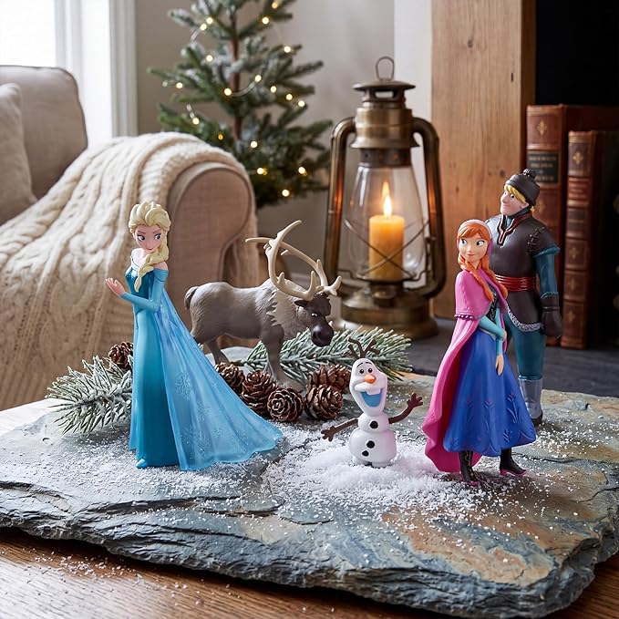 5Pcs Frozen Collectible Figures, Exquisite Model Ornaments, Creative Anime Peripheral Gifts for Fans