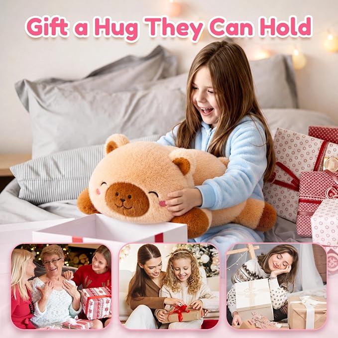 Capybara Weighted Stuffed Animal, Soft Plush Toy Gift (10.6 Inch, 0.7 Lbs)