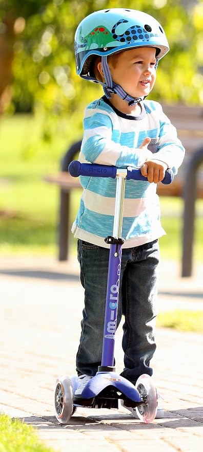 Micro Kickboard | Mini Kids Scooter for Ages 2-5 | Children up to 110 lbs | 3 Wheel Lean-to-Steer Design | Adjustable T Bar | Smooth Ride PU Wheels | Swiss Design