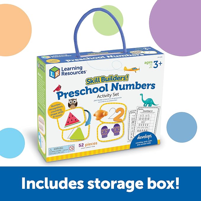 Learning Resources Skill Builders Preschool Numbers - Back to School Supplies, Teacher Must Haves, Toddler Learning Activities, Ages 3 and Up